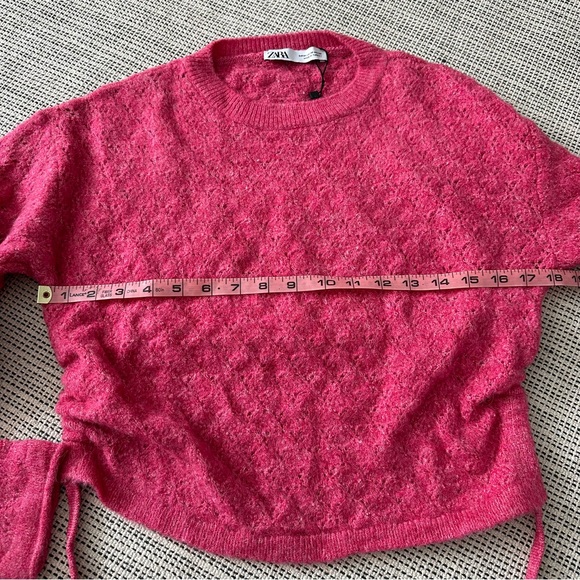 Zara pink crop sweater, NWT - Picture 3 of 7